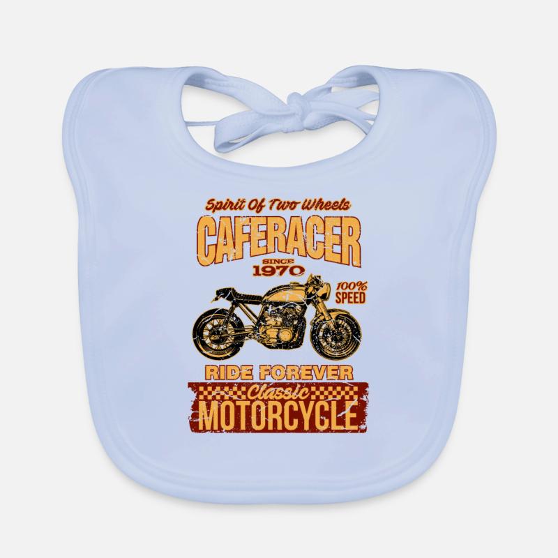 Classic Motorcycle Caferacer Bavoir bio Bébé
