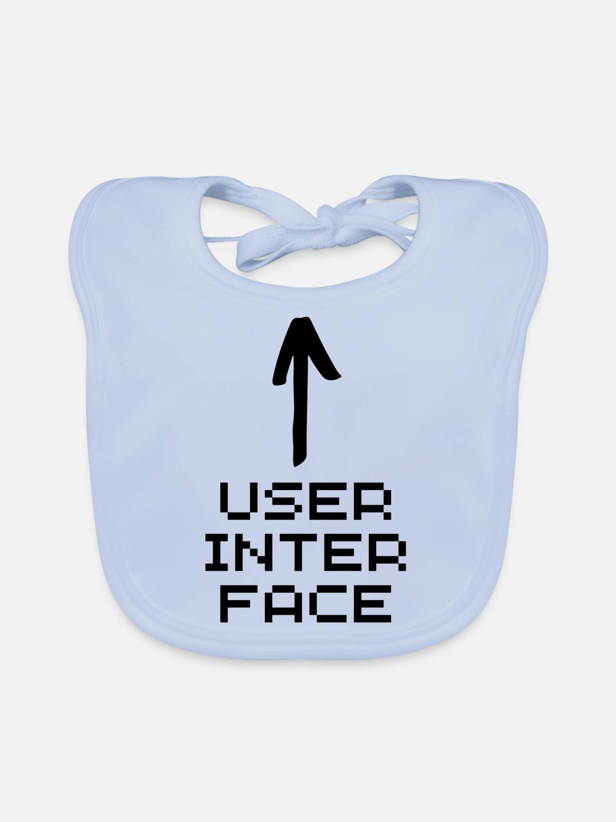 User interface black - Baby Bio-Lätzchen - sky Blue - Vorne