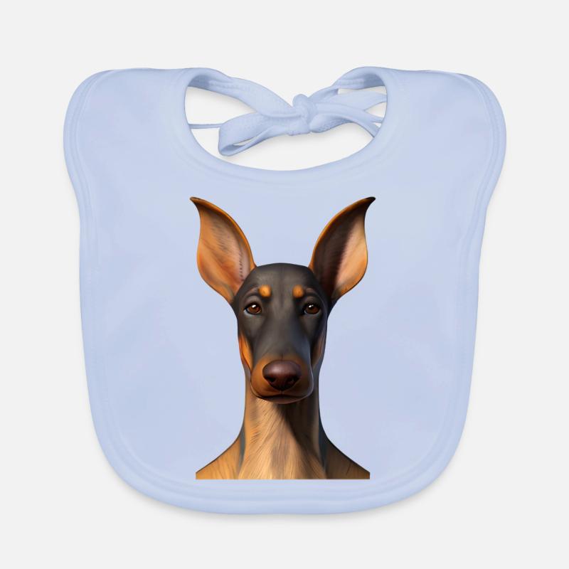 Dobermanntrainer Dobermann Hund Dobermannwelpe Baby Bio-Lätzchen