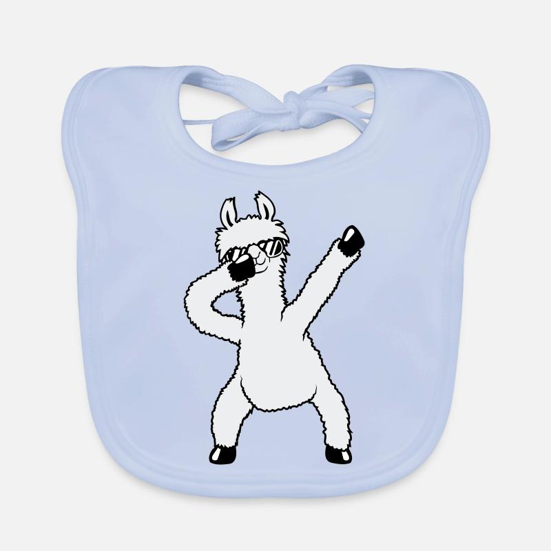 Funny Dabbing Dab Dance Llama Cool Sunglasses Organic Baby Bibs