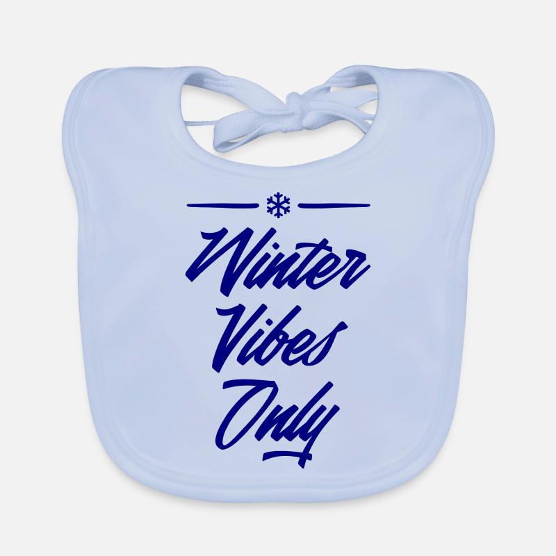 Winter Vibes Only Organic Baby Bibs