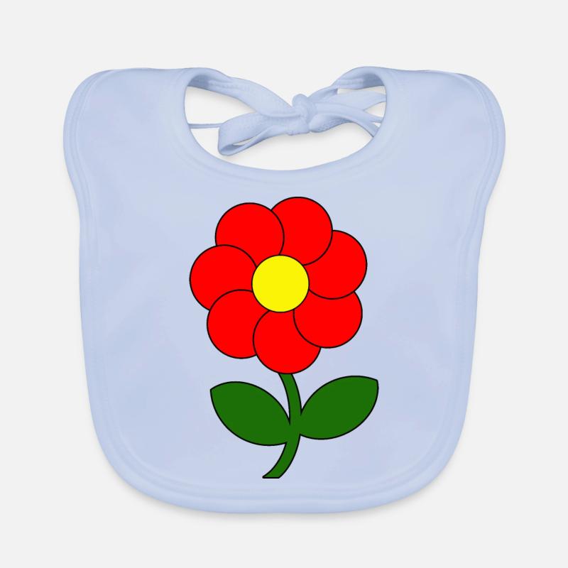 rote Blume Baby Bio-Lätzchen