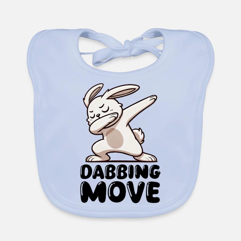 hase rabbit dabbing Baby Bio-Lätzchen