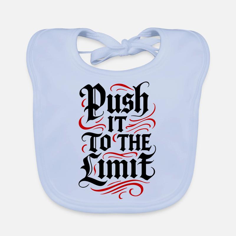 Push It To The Limit Tattoo Organic Baby Bibs