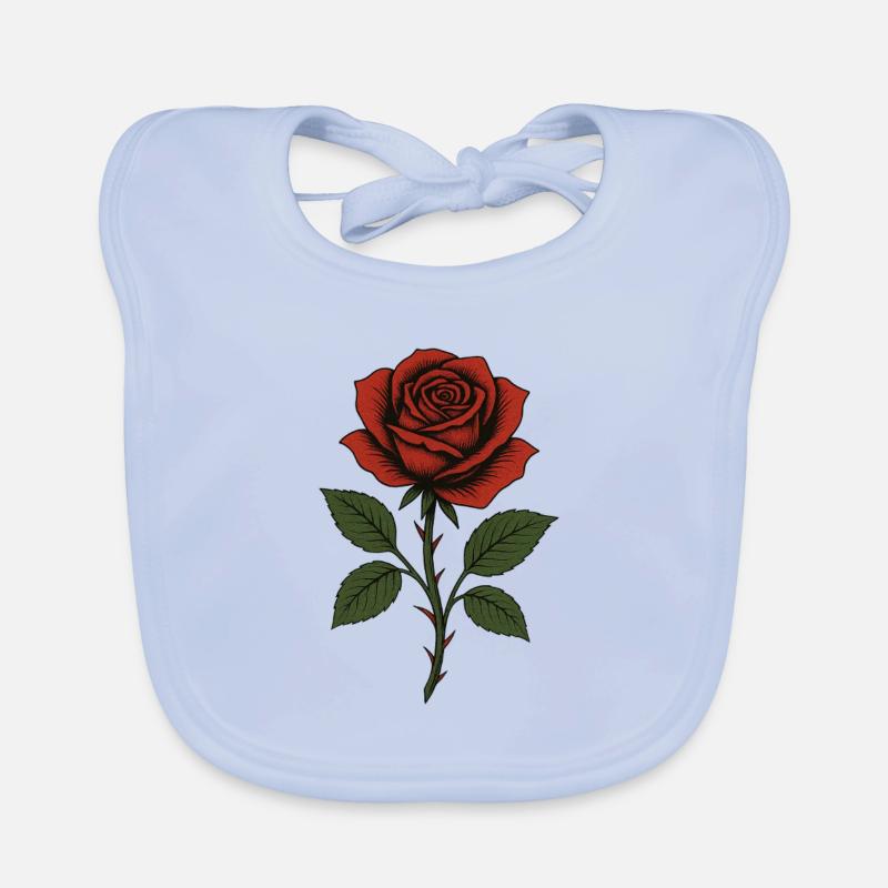 Rose Bavoir bio Bébé