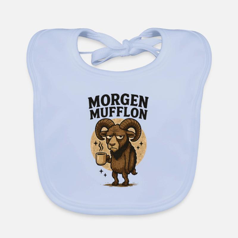 Morgenmuffel Kaffee Morgen Mufflon Baby Bio-Lätzchen