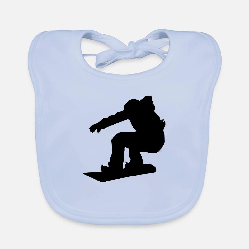 Snowboarder Baby Bio-Lätzchen