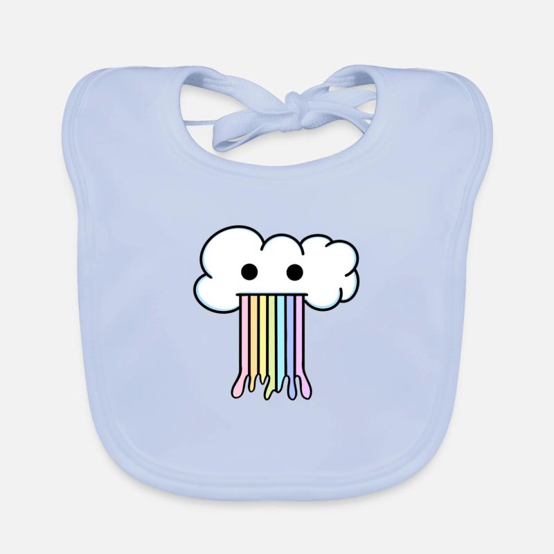 Rainbow Cloud Puke Organic Baby Bibs