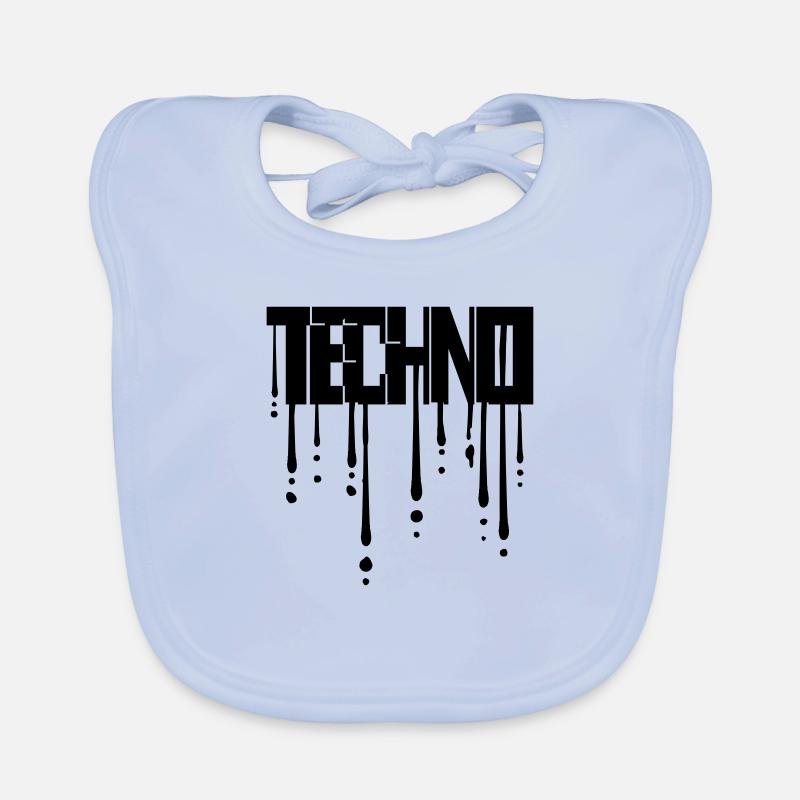 Tropfen Graffiti Techno Baby Bio-Lätzchen