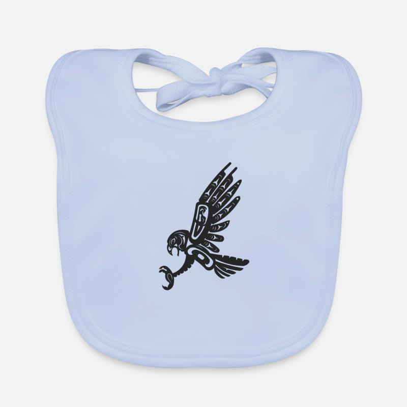 Totem hawk black Organic Baby Bibs