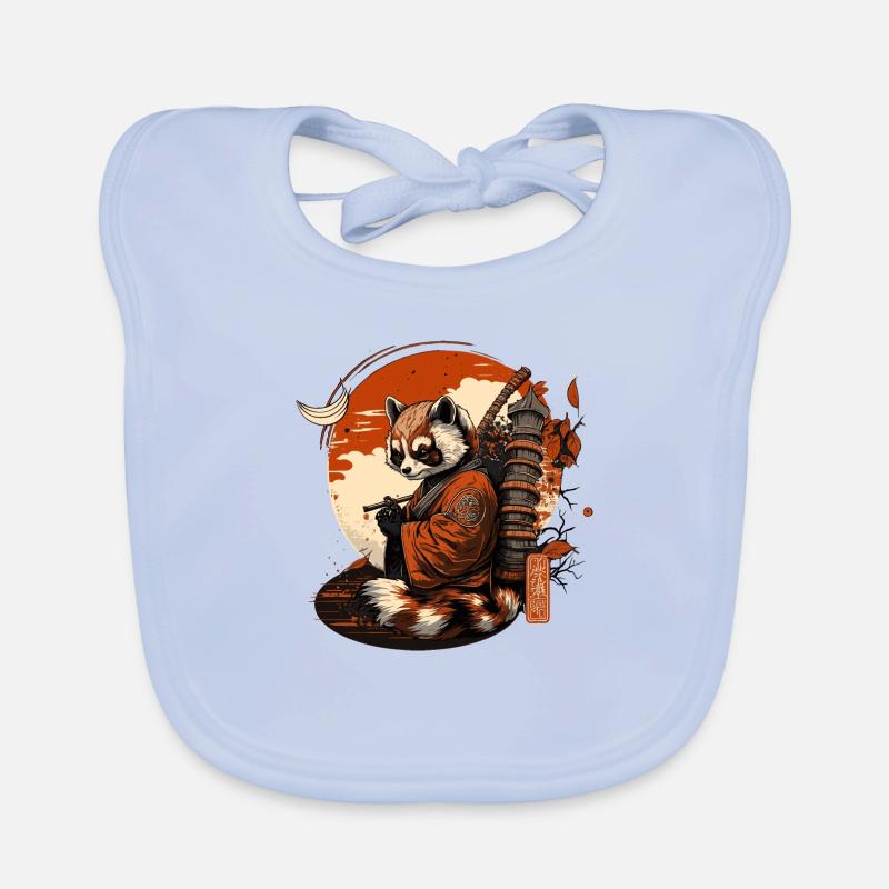 red panda 5 Bavoir bio Bébé