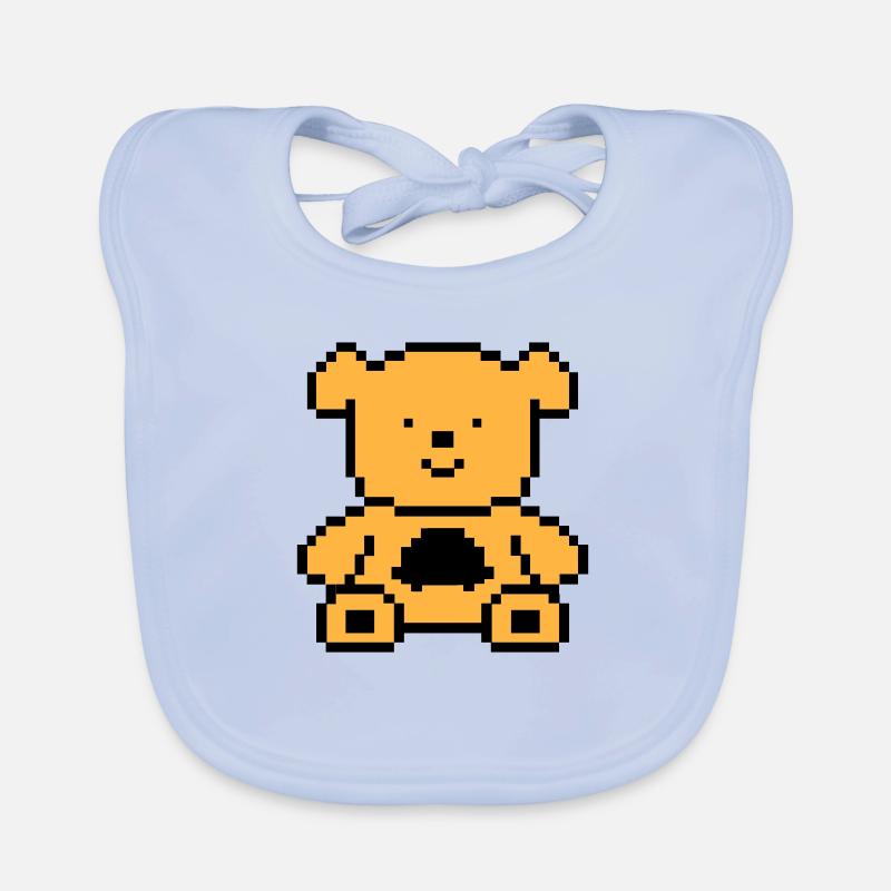 Ours pixel Bavoir bio Bébé