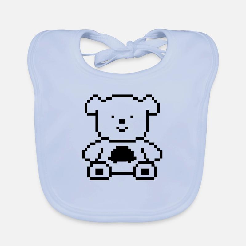 Ours pixel Bavoir bio Bébé