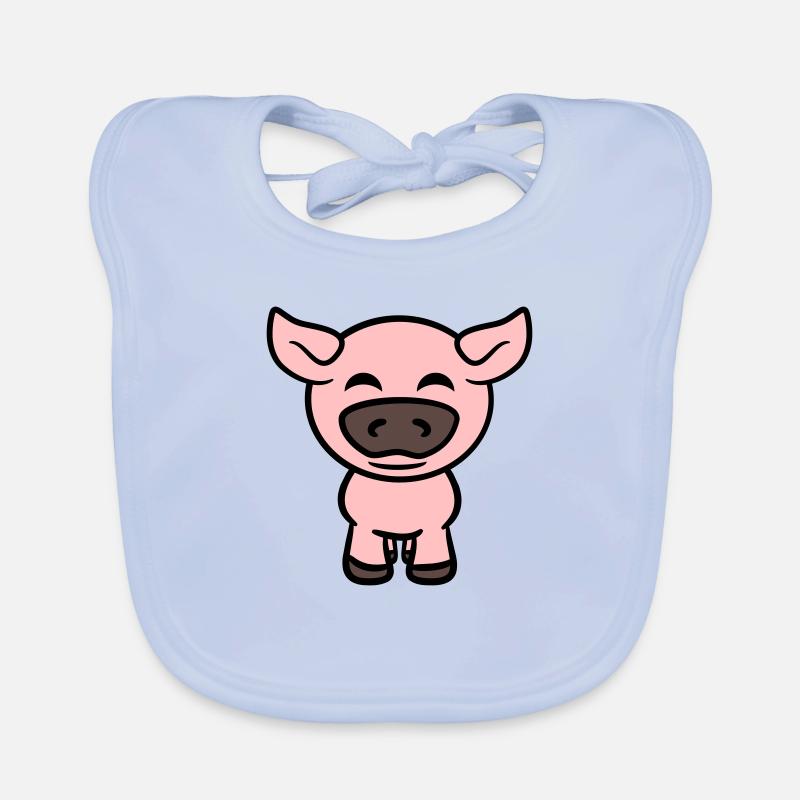 Petit Cochon Mignon Cochon Animal Amour Bavoir bio Bébé