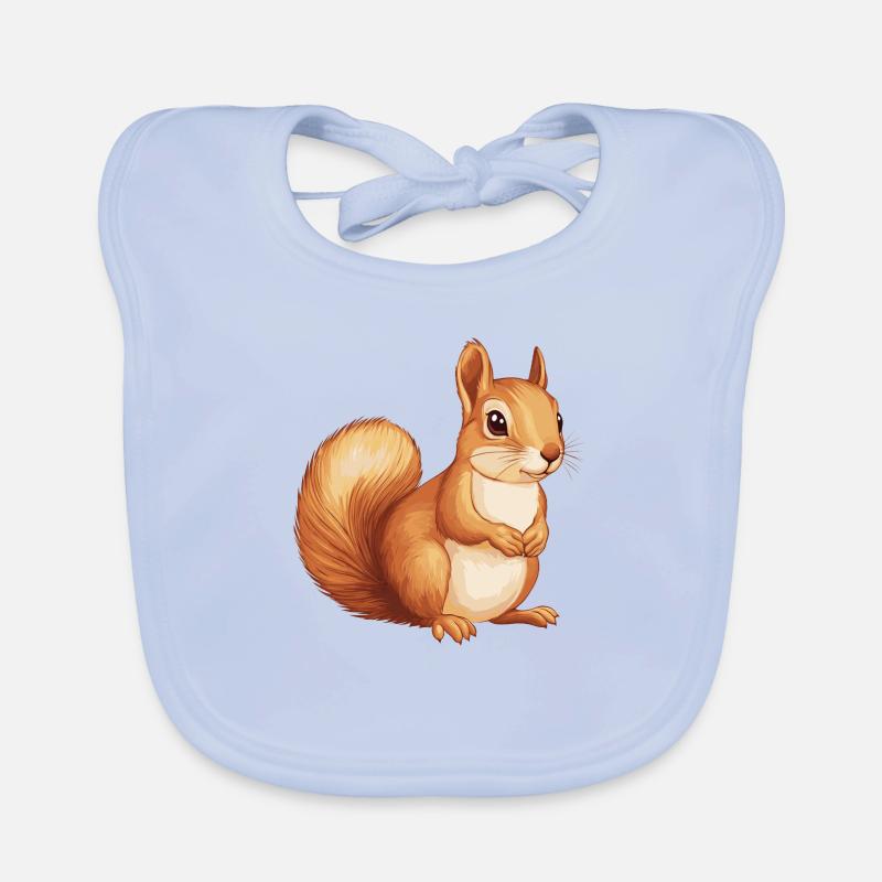 Squirrel Organic Baby Bibs