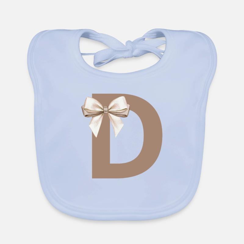 Letter D Knot Organic Baby Bibs