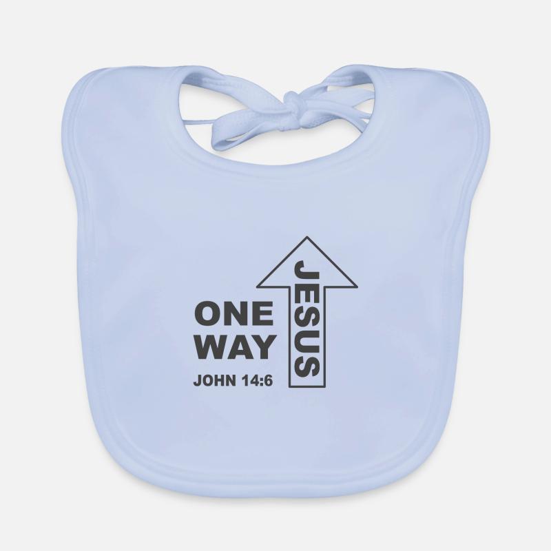 Christian Design One Way Jesus Organic Baby Bibs