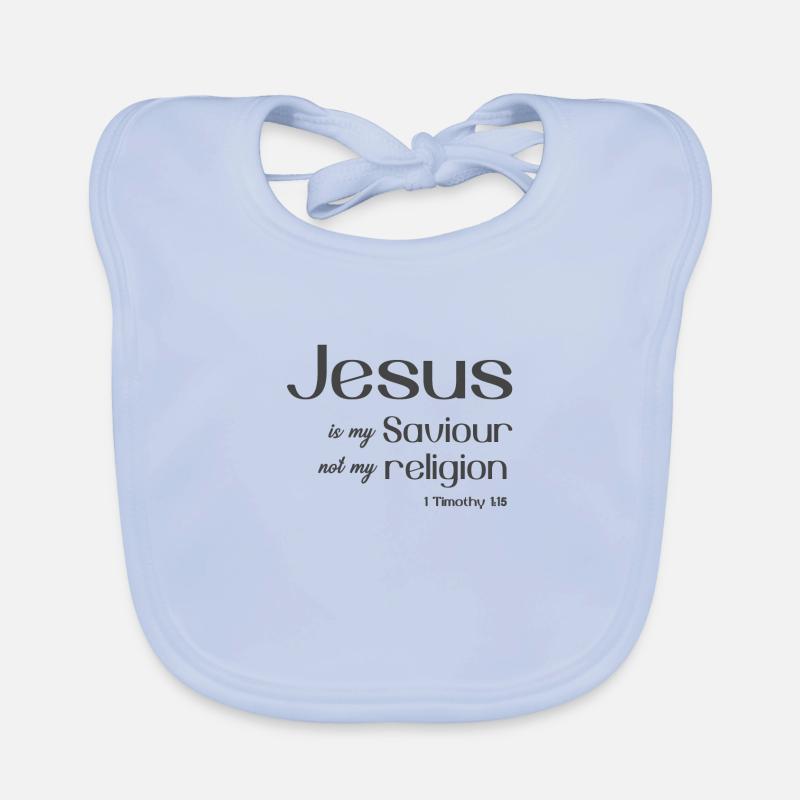 Conception chrétienne Jésus est mon Sauveur, pas mon Bavoir bio Bébé