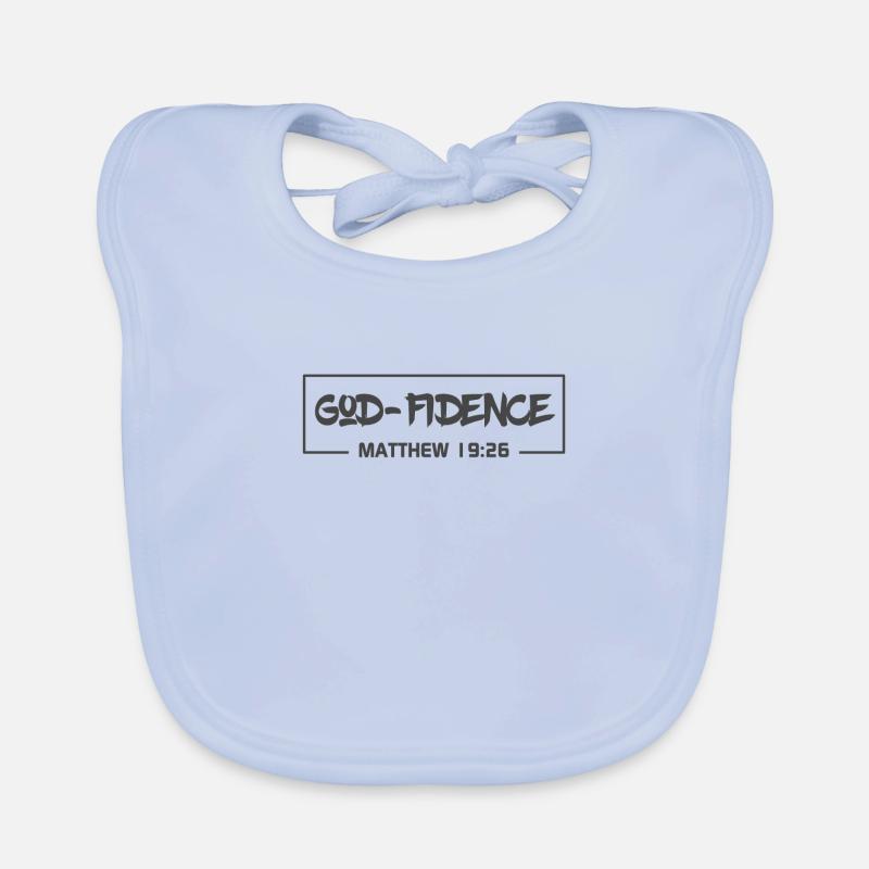 Conception chrétienne De Dieu-fidence Matthieu 19 verset 26 Bavoir bio Bébé