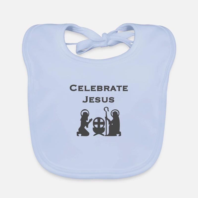 Le design chrétien de Noël célèbre Jésus Bavoir bio Bébé