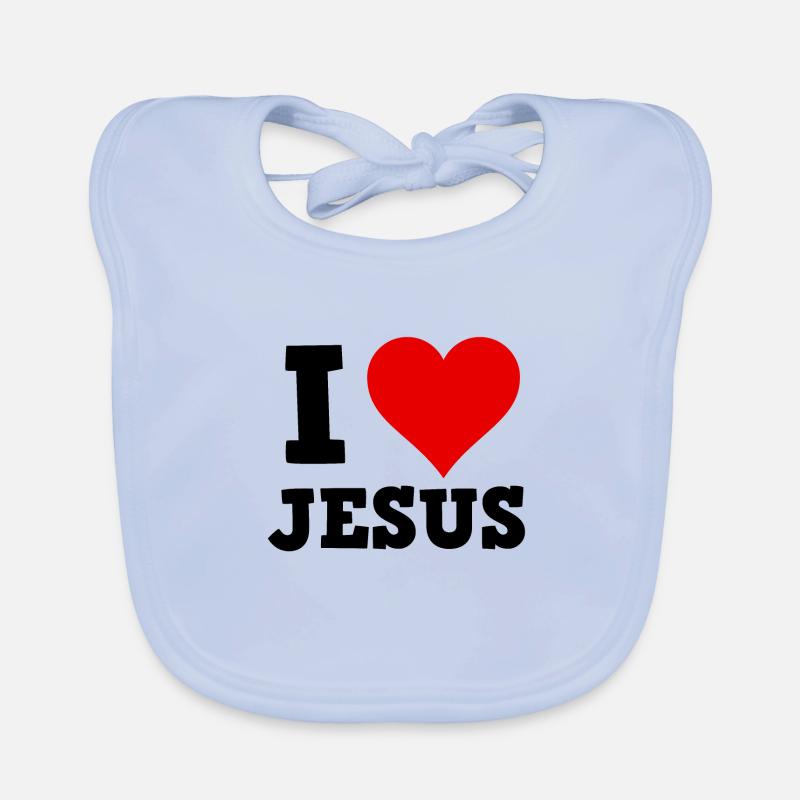 Ich liebe Jesus Baby Bio-Lätzchen