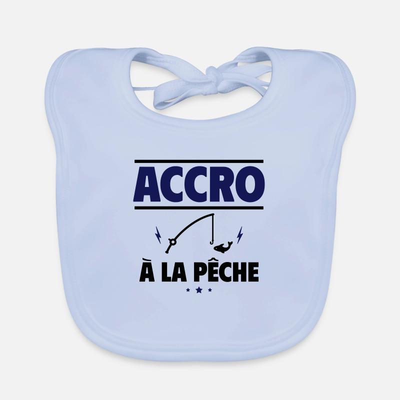 accro à la pêche Bavoir bio Bébé