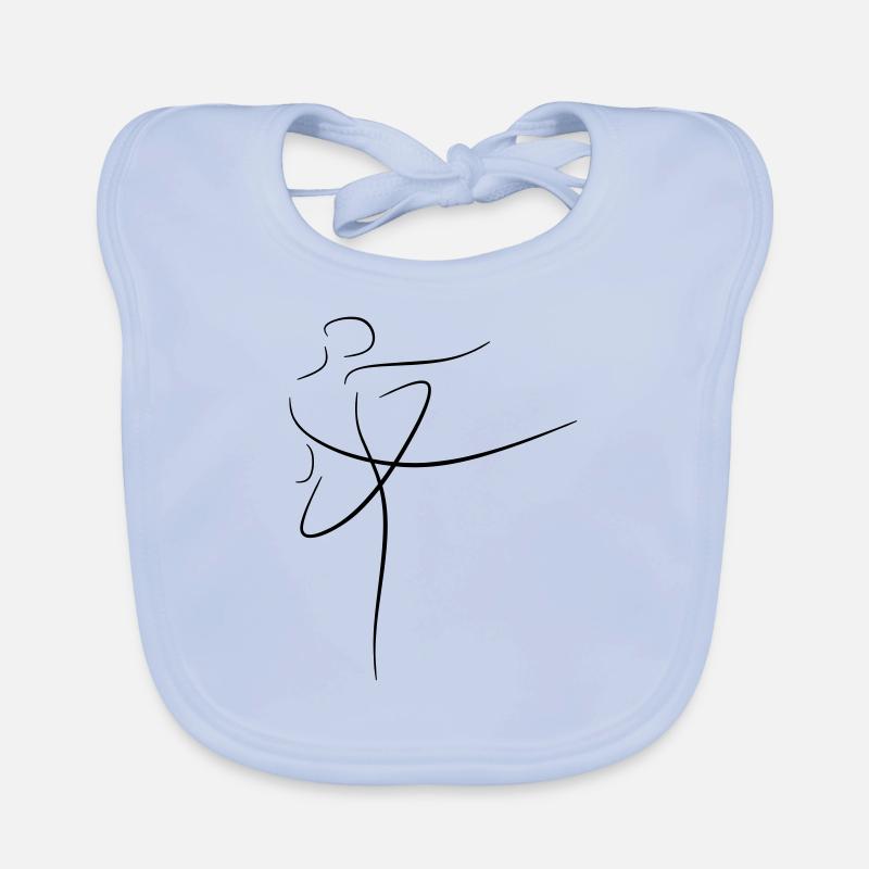 Dessin au trait danseur Bavoir bio Bébé