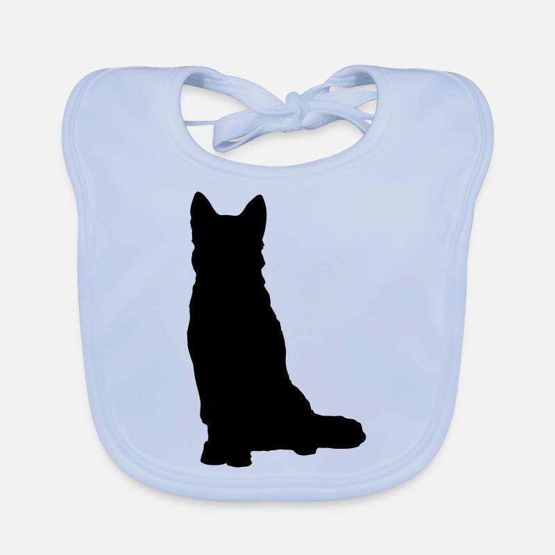 silhouette de chien noir / silhouette de chien noir Bavoir bio Bébé