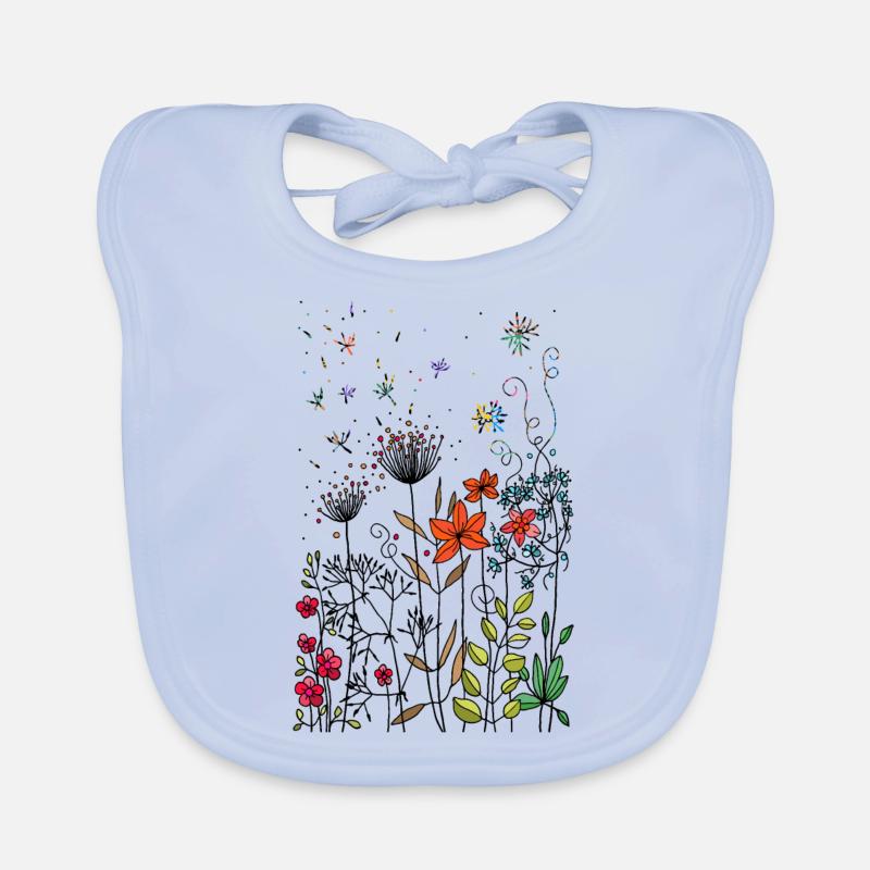 Fleurs Bavoir bio Bébé