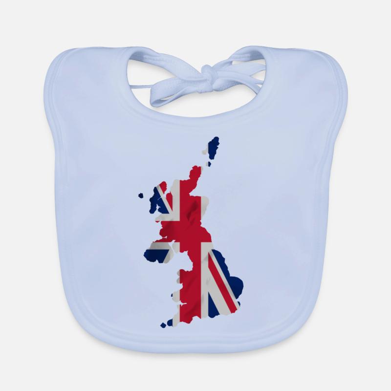 Drapeau du Royaume-Uni en forme de pays Bavoir bio Bébé
