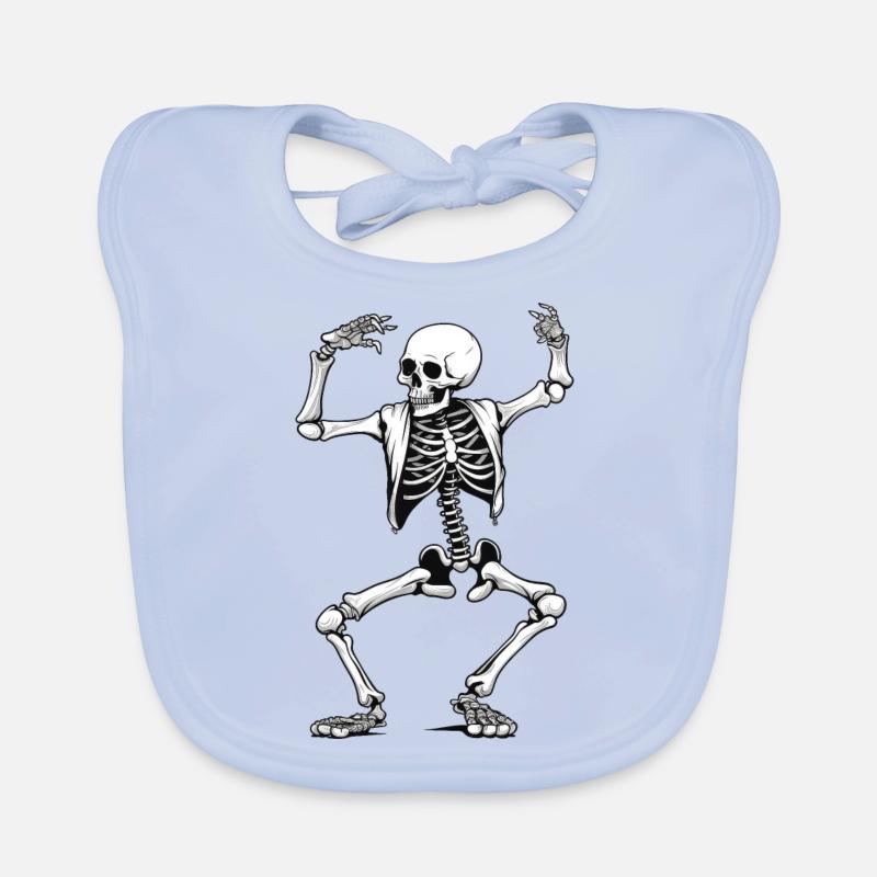Dancing skeleton Organic Baby Bibs