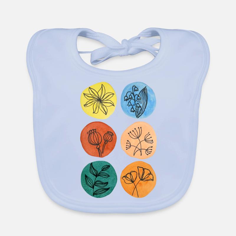 bunte Blumen Muttertags Geschenk Floristin Flora Baby Bio-Lätzchen