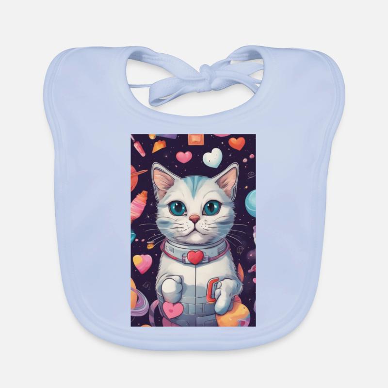 Chat dans l’espace Vol.10 Bavoir bio Bébé