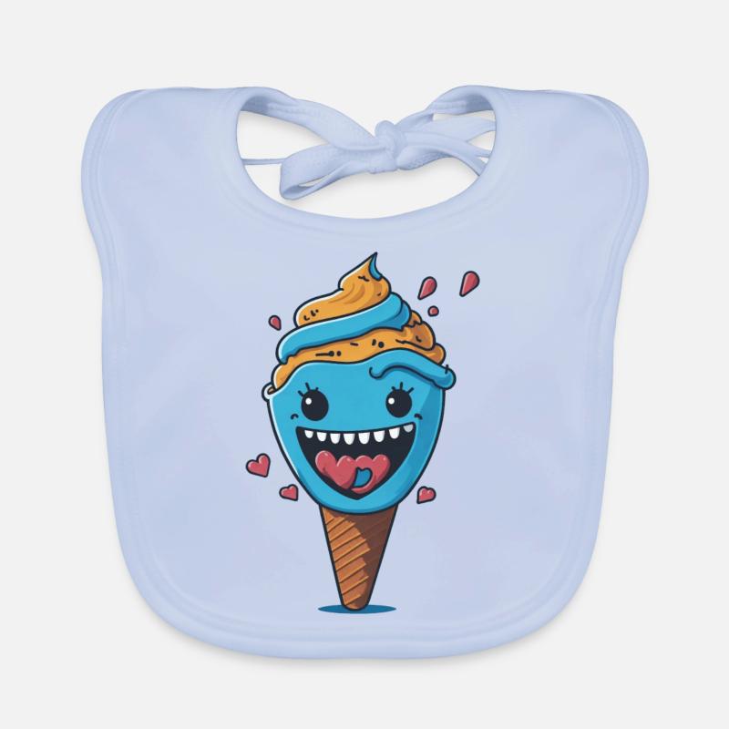 Fröhliches Eis Baby Bio-Lätzchen