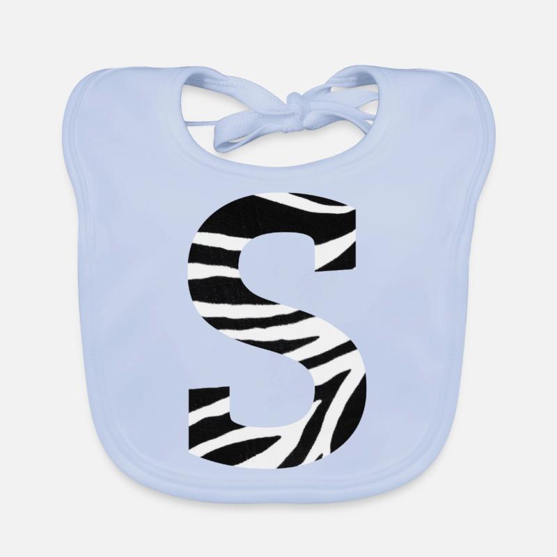 Buchstabe s Zebra Baby Bio-Lätzchen