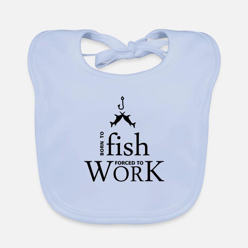 born to fish (e, 1c) Baby Bio-Lätzchen