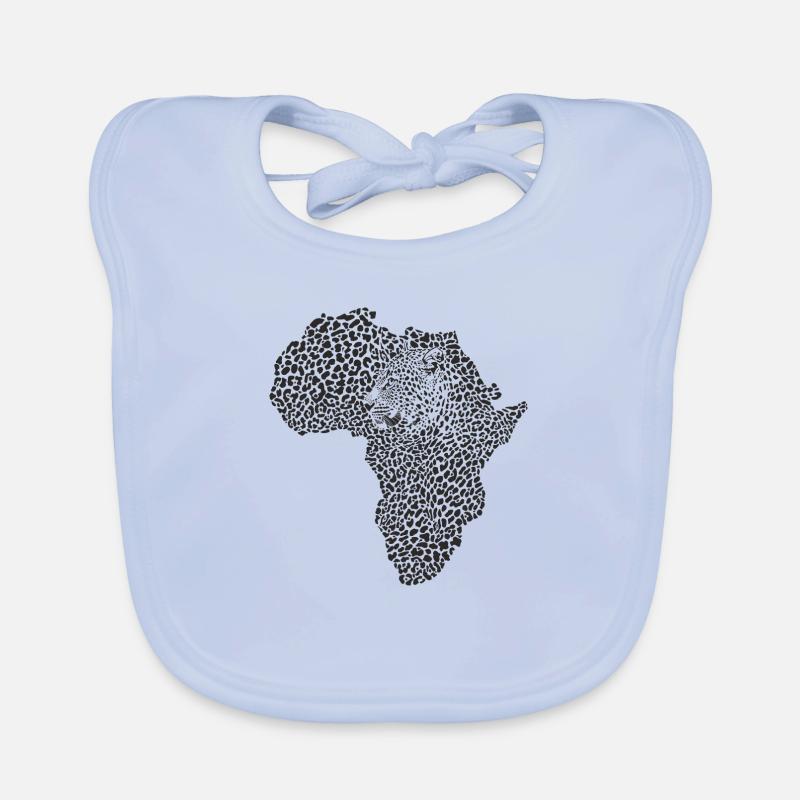 Afrika map leopard Baby Bio-Lätzchen