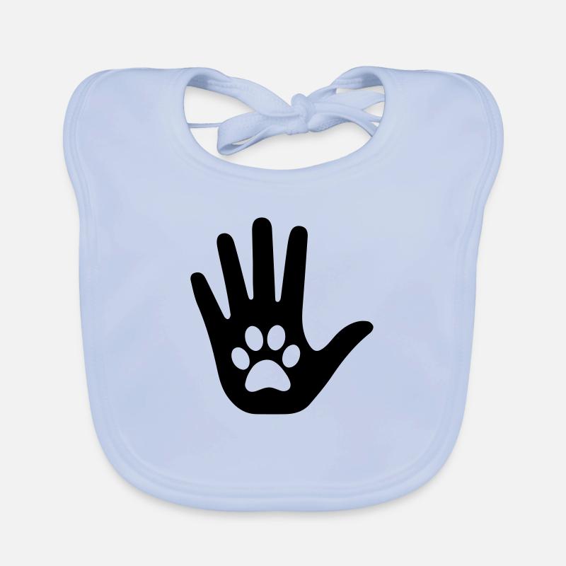 Hand with paw Organic Baby Bibs