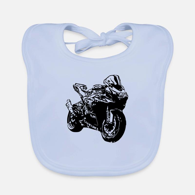 moto de course Bavoir bio Bébé