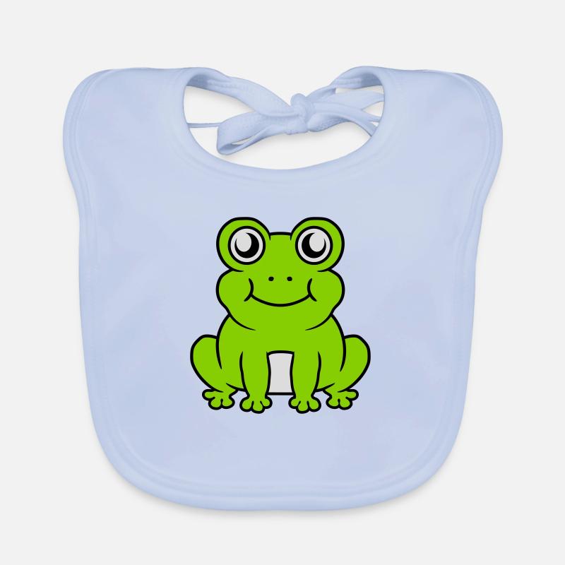 Small seated sweet frog Organic Baby Bibs