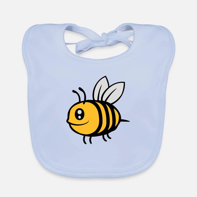 Cute little cartoon bee Organic Baby Bibs