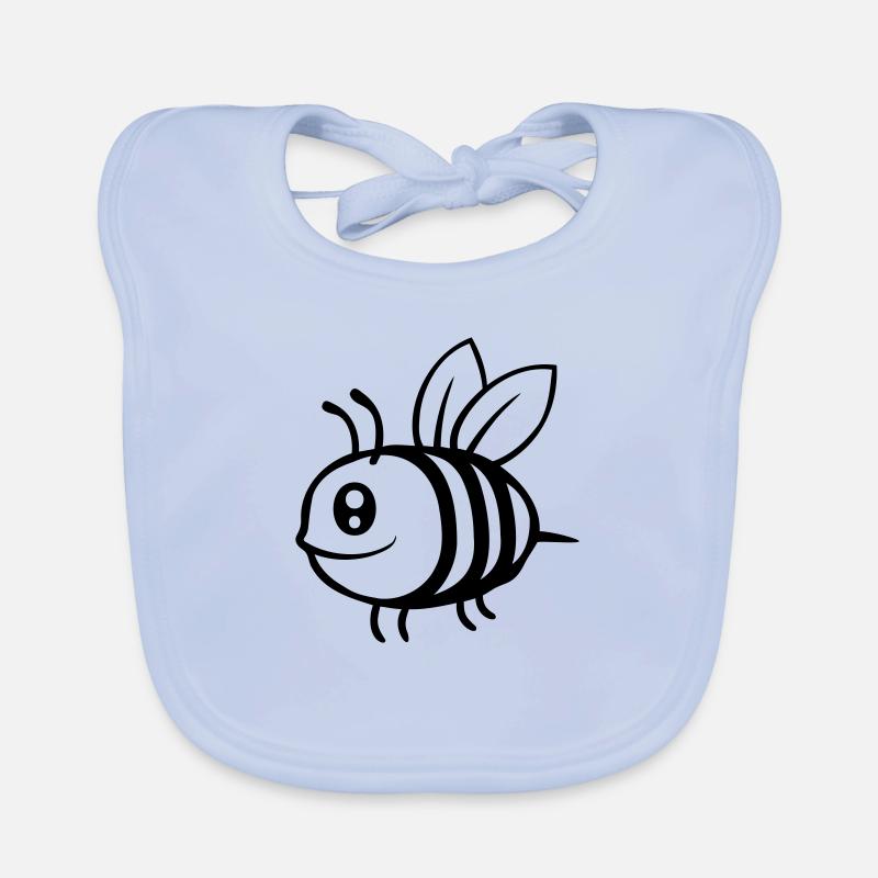 Petite abeille de dessin animé mignonne Bavoir bio Bébé