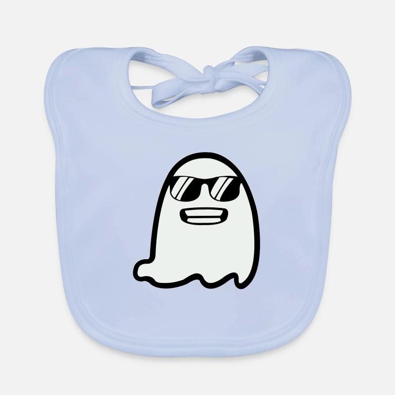 Ghost with Sunglasses Baby Bio-Lätzchen