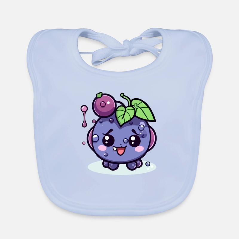 Miké little kawaii grape Organic Baby Bibs