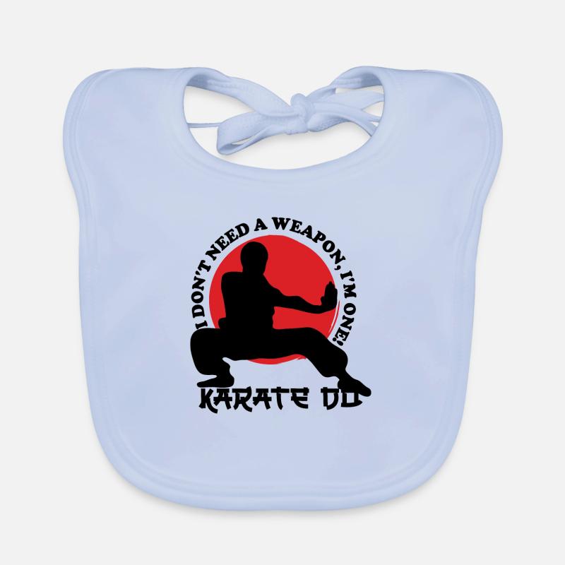 Karate-Do - Baby Bio-Lätzchen - sky Blue