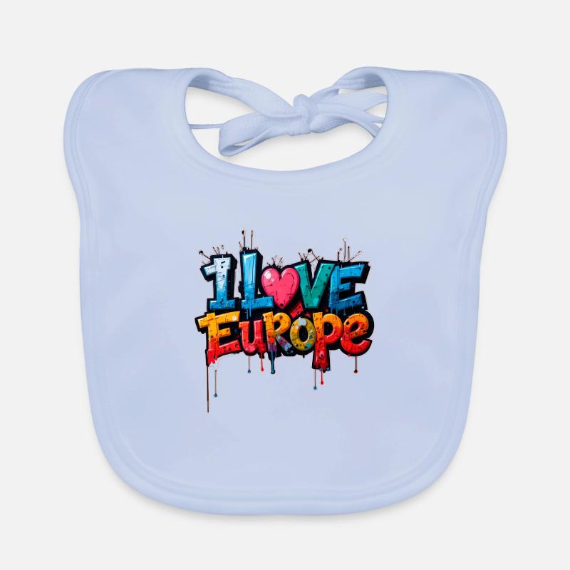 J’aime l’Europe Bavoir bio Bébé
