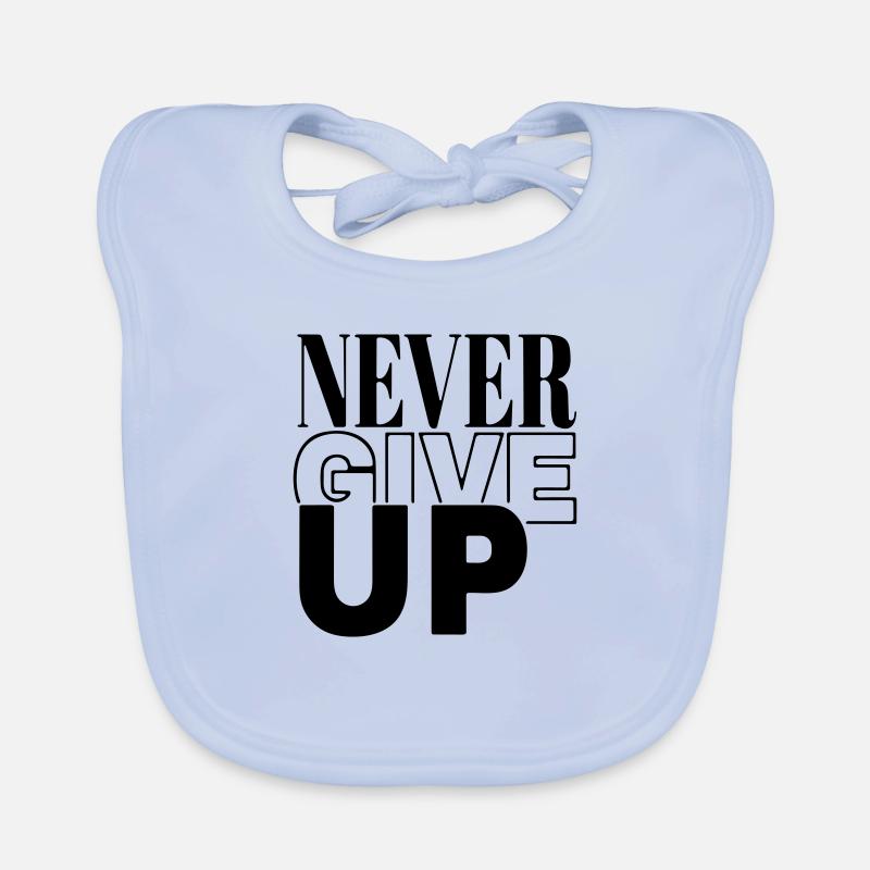 never give up Organic Baby Bibs