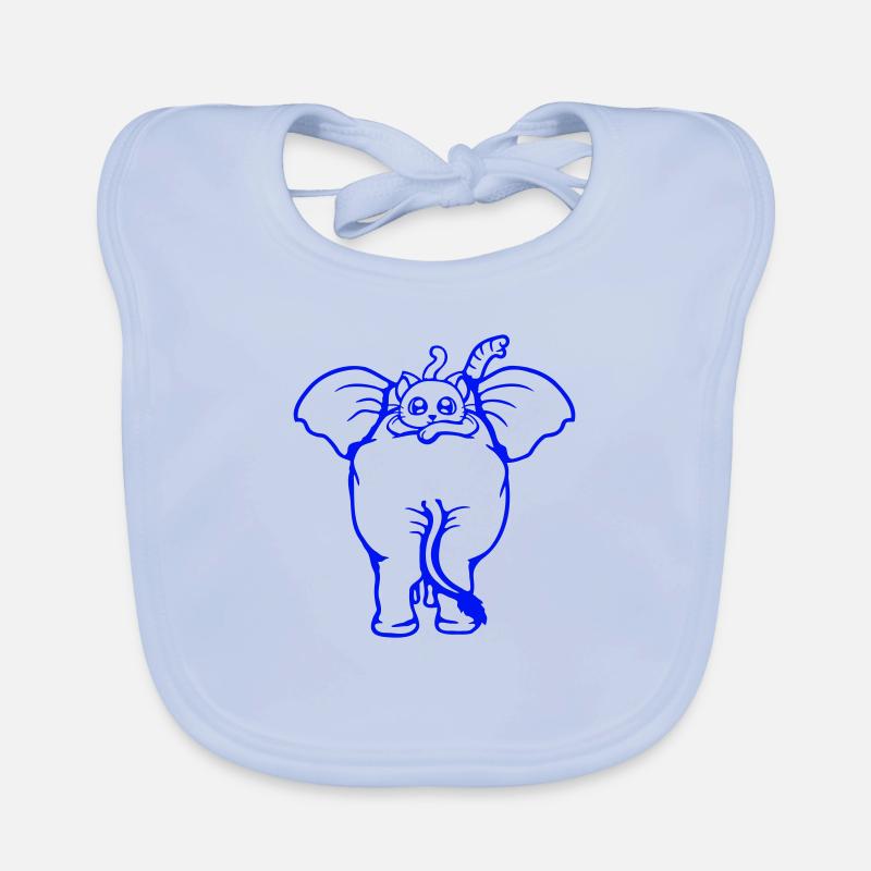 Chat Éléphant Équipe de marche Couché 2 Amis Mignon Bavoir bio Bébé
