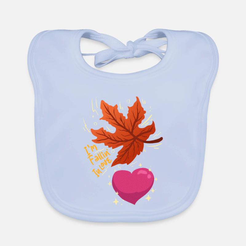 I'm Falling in Love - Maple Leaf Falling In Love Baby Bio-Lätzchen