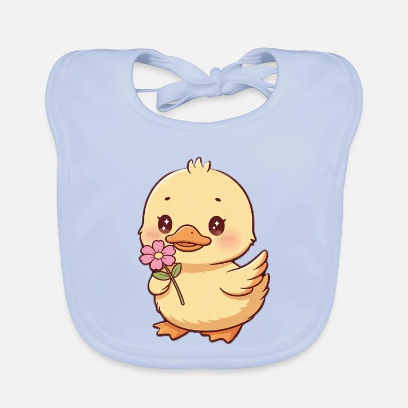 Poussin avec fleur Bavoir bio Bébé
